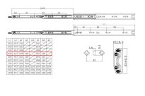 Prowadnica kulkowa z blokadą HDL5300 450mm 110kg - 3