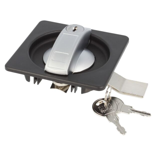 Zamek do szaf metalowych SISO M175 Master J11 czarny uchwyt mat MK