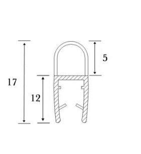 Uszczelka do kabiny prysznicowej S-5715 6mm 2,4m