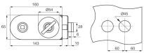Zamek szkło toalety CLARK aluminium 8-12mm - 5