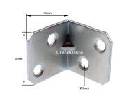 Kątownik meblowy 30x30x30mm jasny ocynk - 2