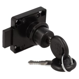 Zamek meblowy kwadratowy SISO X850 fi19x22mm prawy jeden numer klucza D20 CK czarny