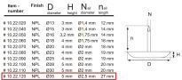 Ślizgacz metal fi35x5mm gwóźdź nikiel - 3