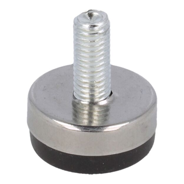Stopka meblowa TITAN M8x18mm fi27czarna jasny ocynk
