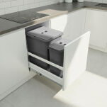 Zestaw koszy MERIL szary Z NAKLEJKAMI I FILTREM 20L+8L - 3