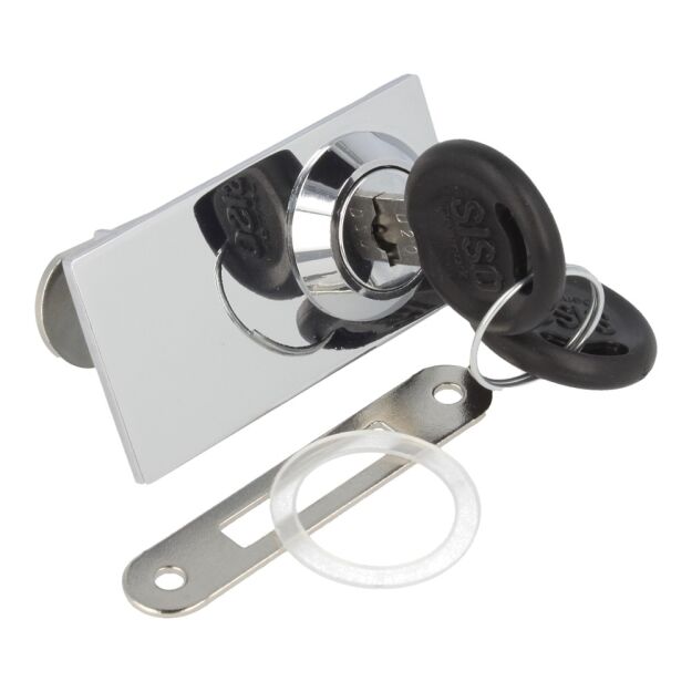 Zamek do drzwi szklanych SISO X916 chrom A04 4-6mm jeden numer klucza D20 CK