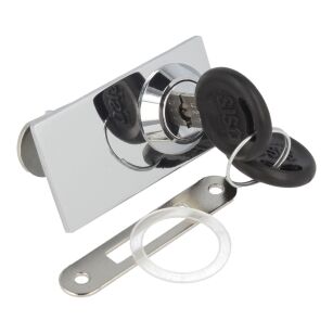 Zamek do drzwi szklanych SISO X916 chrom A04 4-6mm jeden numer klucza D20 CK
