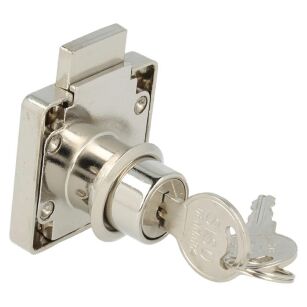 Zamek meblowy kwadratowy SISO X850 fi19x22mm jeden numer klucza D20 MCK