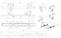 Prowadnica pod klawiature 410mm jasny ocynk - 3