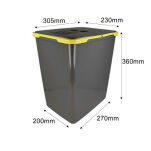 Zestaw koszy MERIL 2x20L+12L+2x8L - 6