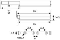 Odbojnik meblowy SISO SLIM Push To Open mechaniczny szary - 3