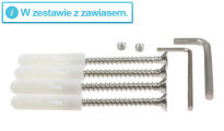 Kabina Zawias TEX 90 ściana/szkło SS - 4