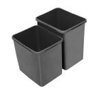 Zestaw koszy MERIL szary Z NAKLEJKAMI I FILTRAMI 20L+16L - 2