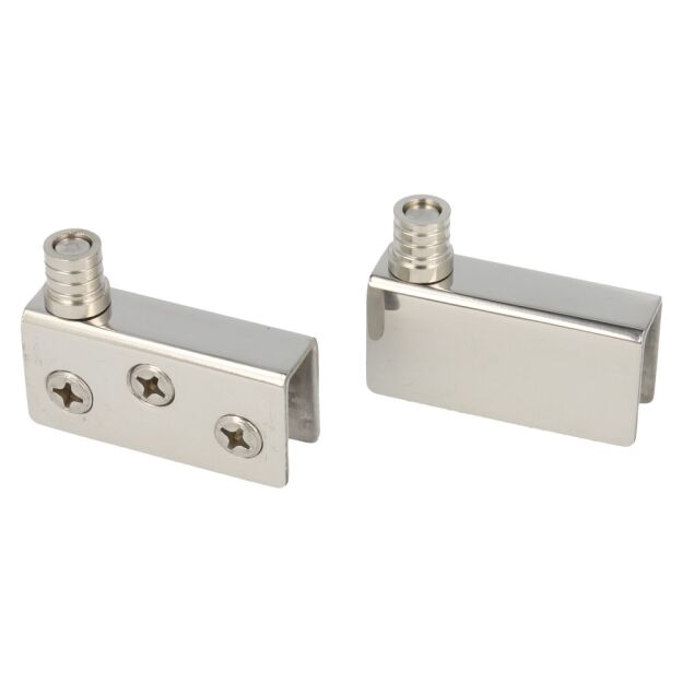 Zawias osiowy do szkła SISO MEDIUM 8mm stal nierdzewna PARA