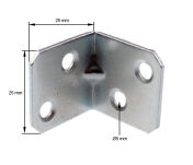 Kątownik meblowy 25x25x25mm jasny ocynk - 2