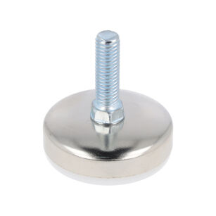 Stopka meblowa TITAN M8x25mm fi43 biały/chrom
