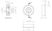 Ślizgacz teflonowy na wkręt fi22x7mm - 4