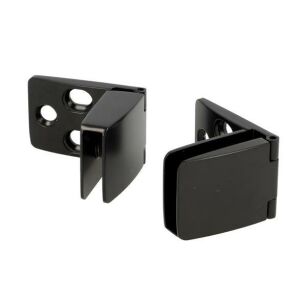 Zawias do drzwi szklanych 4-6mm SQUARE II czarny KOMPLET