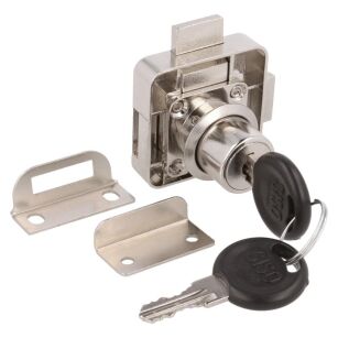 Zamek meblowy kwadratowy SISO X850 fi19x22mm lewy z 2 ryglami CK