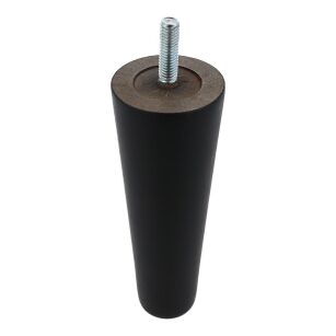 Noga meblowa bukowa LINEA 130mm czarny mat