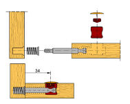 KD trzpień sym. M4x41mm żółty ocynk - 5