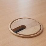 Przepust do kabli drewniany SISO fi80x23mm buk surowy - 3