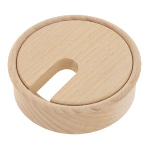 Przepust do kabli drewniany SISO fi80x23mm buk surowy