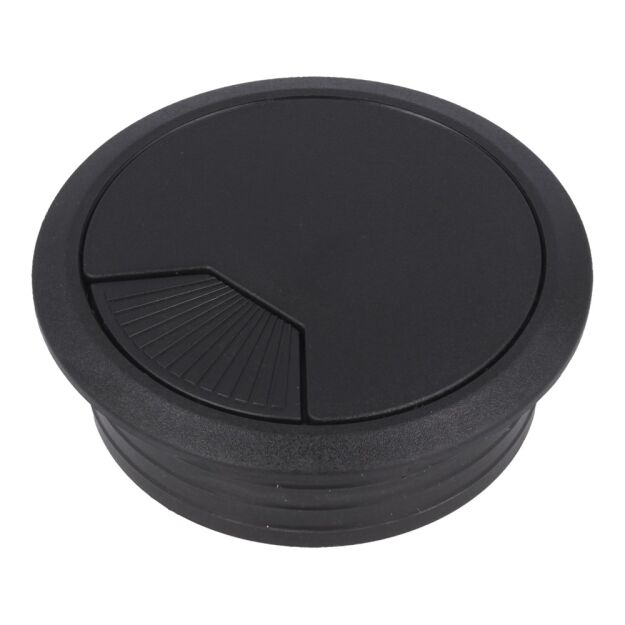 Przepust plastik fi80x21mm czarny RAL9005