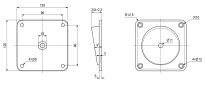 Mocowanie nóg meblowych LINO 120x120mm kątowe 10st M10 beżowe - 4