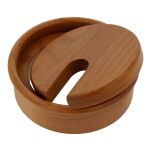 Przepust do kabli drewniany SISO fi80x23mm wiśnia lakierowany - 2