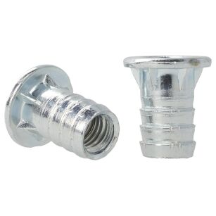 Mufa wbijana z kołnierzem M6x14mm DR jasny ocynk