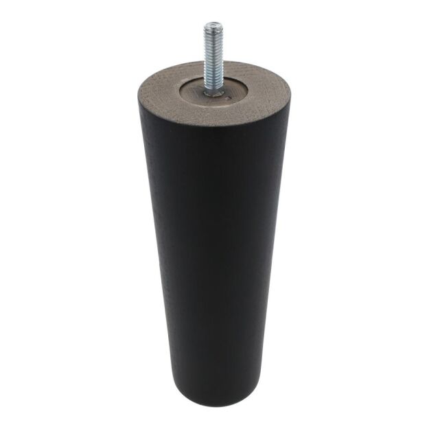 Noga meblowa bukowa SVALA stożkowa 160mm czarny mat