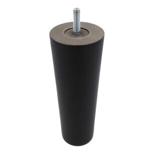 Noga meblowa bukowa SVALA stożkowa 160mm czarny mat