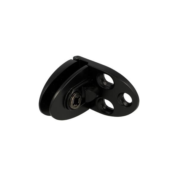 Zawias do drzwi szklanych 4-6mm BADGE II przelotowy czarny