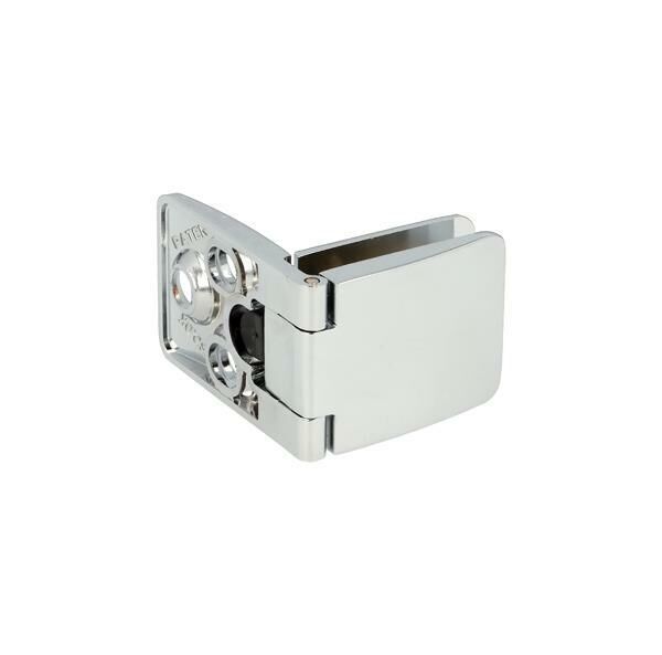 Zawias do drzwi szklanych 4-6mm SQUARE II przelotowy chrom