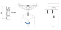 Mocowanie nogi meblowej KEA M10 trapezowe - 5