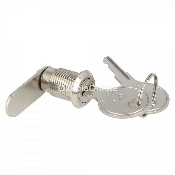 Zamek krzywkowy SISO X1216 fi12x16mm jeden numer klucza 001 CE25mm MK