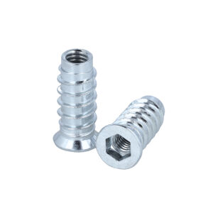 Mufa wkręcana z kołnierzem M6x24mm jasny ocynk