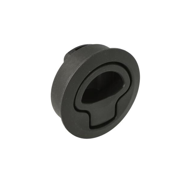 Zamek zatrzaskowy RV 2-10mm do kamperów jachtów fi56mm wpuszczany z uchwytem czarny
