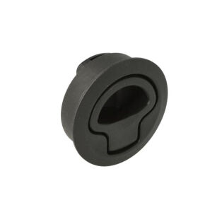 Zamek zatrzaskowy RV 2-10mm do kamperów jachtów fi56mm wpuszczany z uchwytem czarny