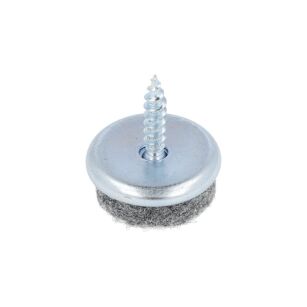 Ślizgacz metalowy z filcem na wkręt fi20x15mm