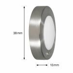 Odbojnik ścienny samoprzylepny WAGNER RING 38x10mm stal szczotkowana biała guma - 2