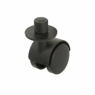 Kółko meblowe fi30 czarne tworzywowe z trzpieniem fi12x12mm