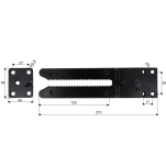 Łącznik meblowy do sofy 210mm LONGER czarny - 3