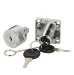 Zamek meblowy kwadratowy SISO X850 fi19x22mm z gałką Master J11 MIC CK chrom - 2