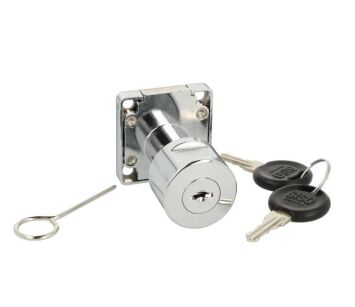Zamek meblowy kwadratowy SISO X850 fi19x22mm z gałką Master J11 MIC CK chrom