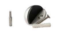 Odbojnik do drzwi przykręcany HALF MOON fi44x24mm SS304 czarna guma - 2