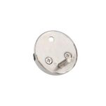 Odbojnik do drzwi przykręcany HALF MOON fi44x24mm SS304 czarna guma - 3