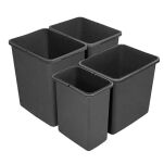 Zestaw koszy MERIL szary Z NAKLEJKAMI I FILTRAMI 2x20L+16L+8L - 2