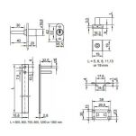 Zamek centralny SISO 1018 fi16,5mm L800mm zaczepy 3x13mm CK - 2